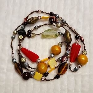 Colorful 34" Necklace Plastic